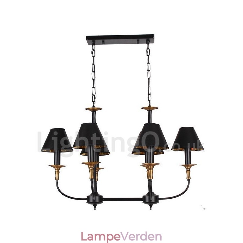 6 lys retro moderne lysekrone