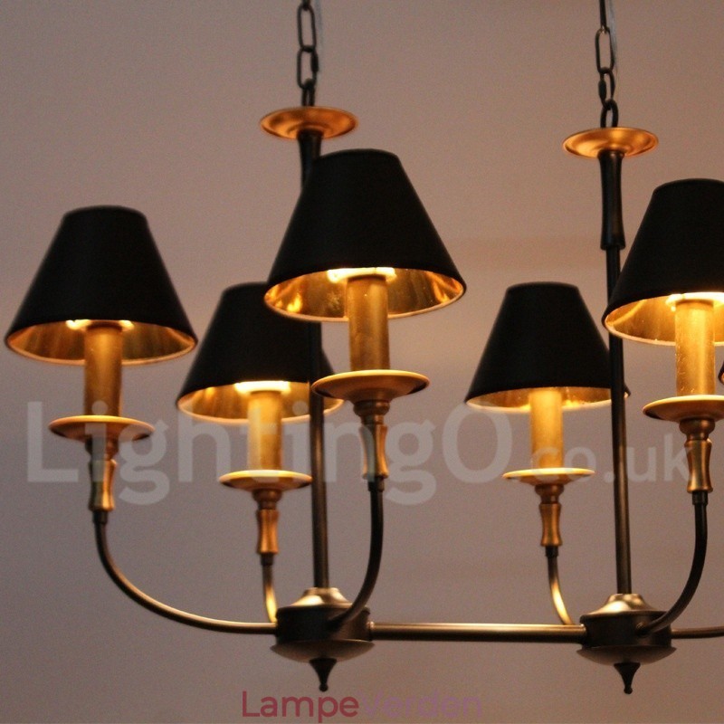 6 lys retro moderne lysekrone