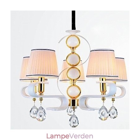 Stof lysekrone 5 lys moderne minimalistisk højkvalitets lampe Stof lysekrone 5 lys moderne minimalistisk højkvalitets lampe