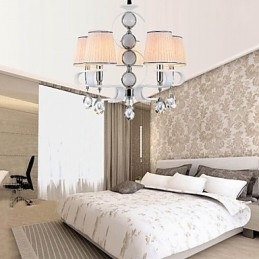 Stof lysekrone 5 lys moderne minimalistisk højkvalitets lampe
