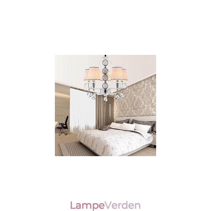 Stof lysekrone 5 lys moderne minimalistisk højkvalitets lampe