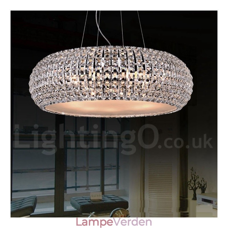 Moderne K9 krystal loft pendel lys indendørs lysekrone tromle belysning lamper armaturer