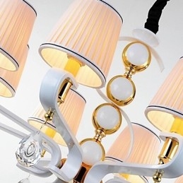 Stof lysekrone 5 lys moderne minimalistisk højkvalitets lampe
