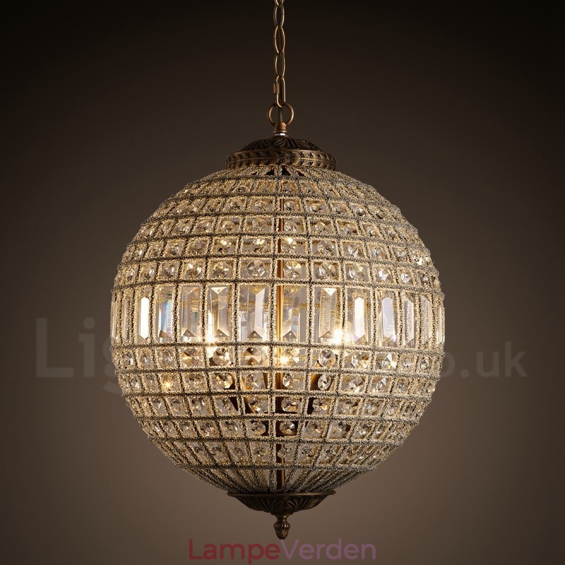 Globe Modern K9 Krystal Loft Pendel Indendørs Lysekrone Tromle Belysningslamper Armaturer