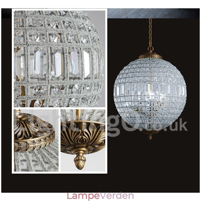 Globe Modern K9 Krystal Loft Pendel Indendørs Lysekrone Tromle Belysningslamper Armaturer