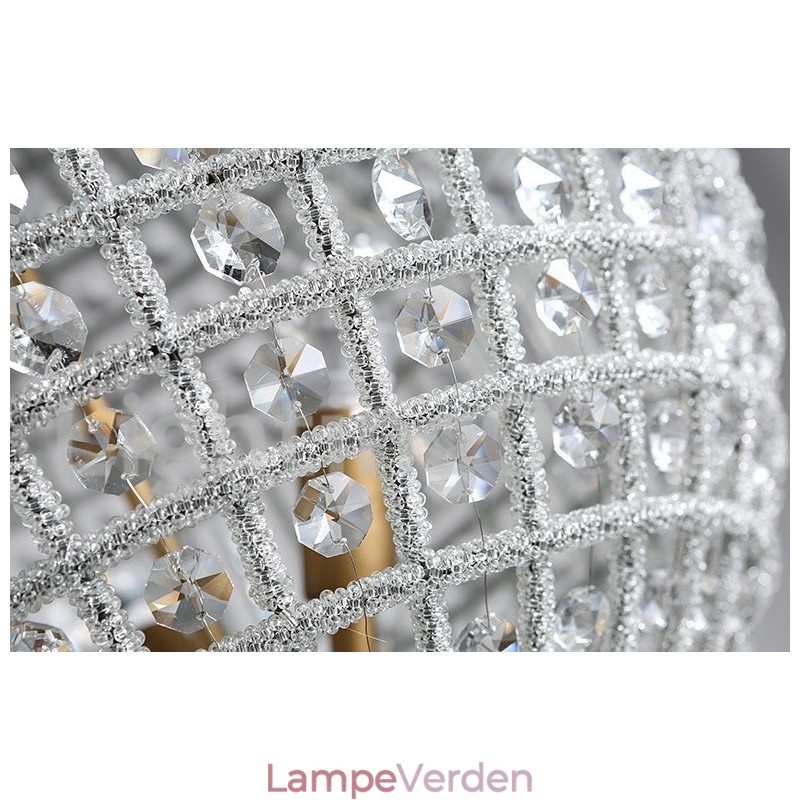 Globe Modern K9 Krystal Loft Pendel Indendørs Lysekrone Tromle Belysningslamper Armaturer