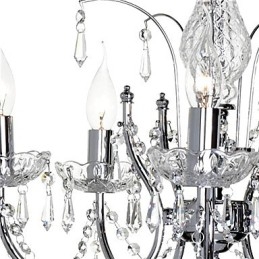 Elegant krystal lysekrone med 5 lys