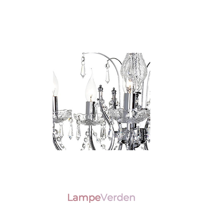 Elegant krystal lysekrone med 5 lys