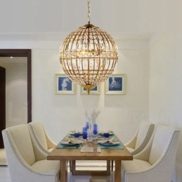 Globe Moderne K9 Krystal Loft Pendel Lys Indendørs Lysekrone Belysning Lamper Armaturer