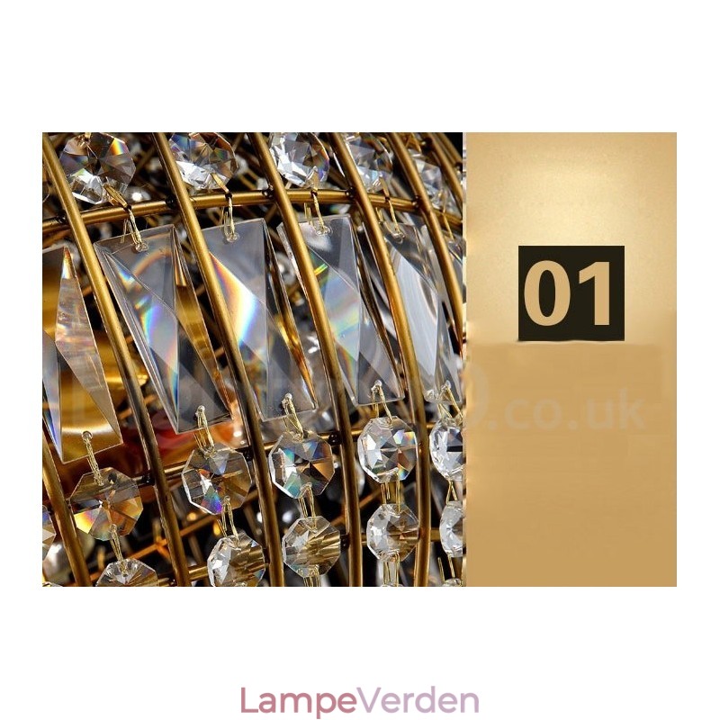 Globe Moderne K9 Krystal Loft Pendel Lys Indendørs Lysekrone Belysning Lamper Armaturer