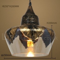 Europæisk Retro Glas Pendel Lampe Lounge Pendel
