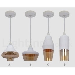 Europæisk Retro Lounge Glas Pendellampe
