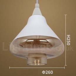 Europæisk Retro Lounge Glas Pendellampe