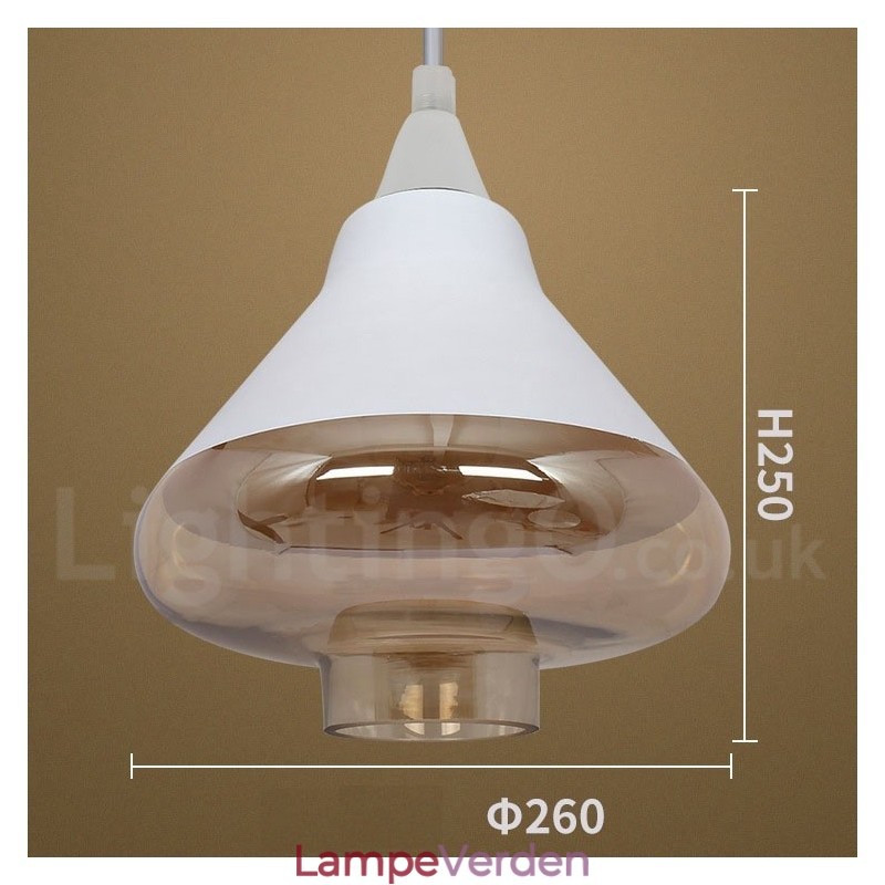Europæisk Retro Lounge Glas Pendellampe