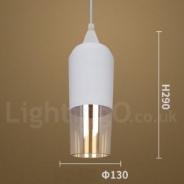 Europæisk Retro Lounge Glas Pendellampe