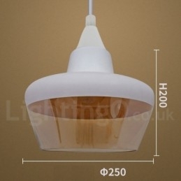 Europæisk Retro Lounge Glas Pendellampe