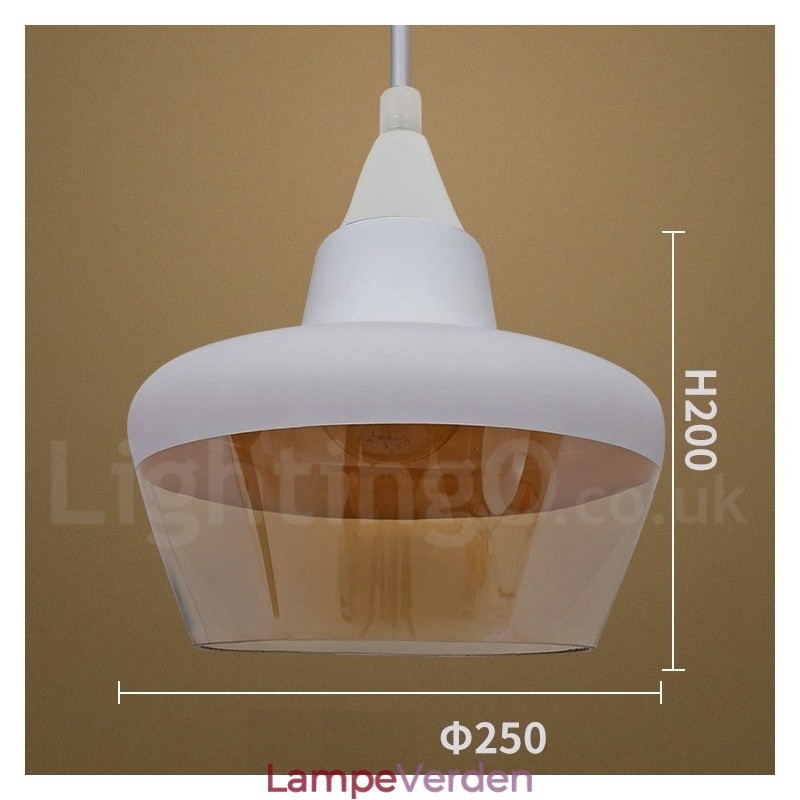 Europæisk Retro Lounge Glas Pendellampe