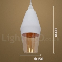 Europæisk Retro Lounge Glas Pendellampe