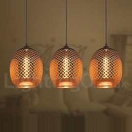 Rustik glas pendel europæisk cafe pendel