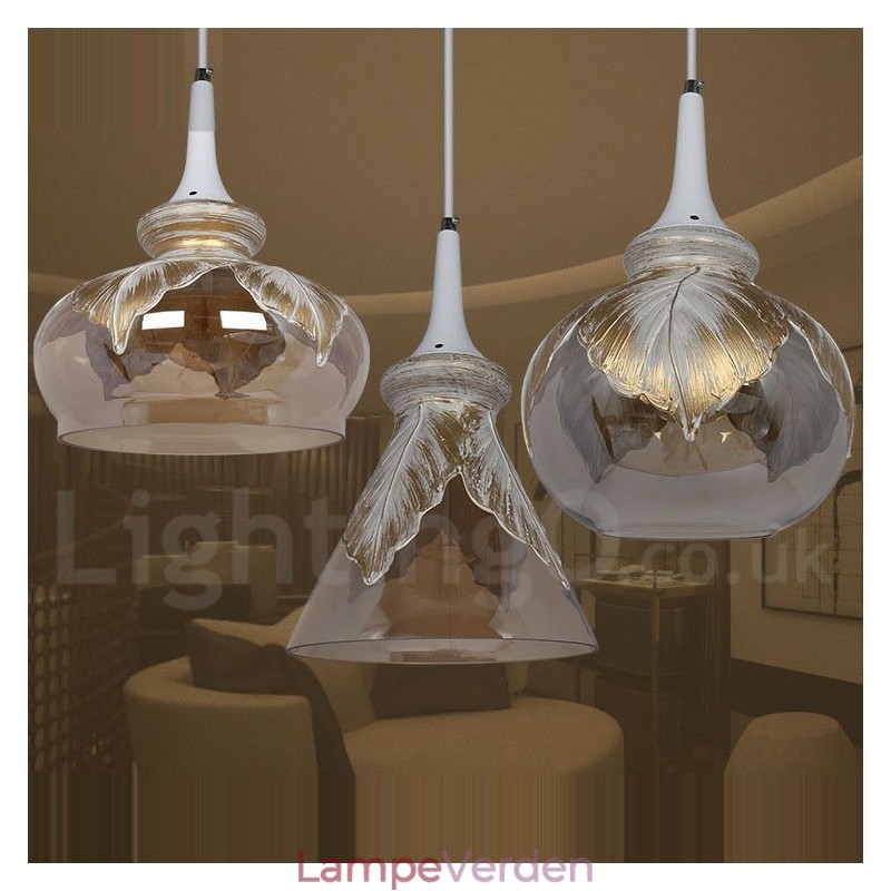 European Modern Contemporary Lounge Glas Pendel Light