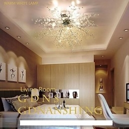 Moderne Globe Crystal Chrome Metal lysekrone