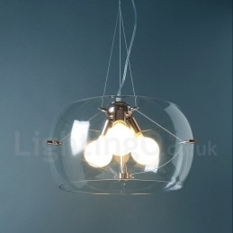 3 lys moderne moderne glas pendellampe