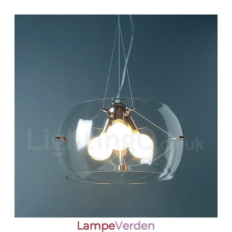 3 lys moderne moderne glas pendellampe