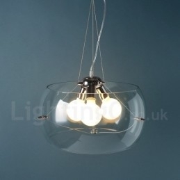 3 lys moderne moderne glas pendellampe