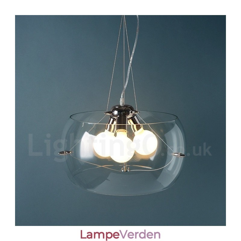 3 lys moderne moderne glas pendellampe