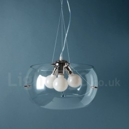 3 lys moderne moderne glas pendellampe