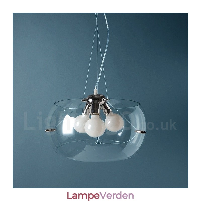3 lys moderne moderne glas pendellampe
