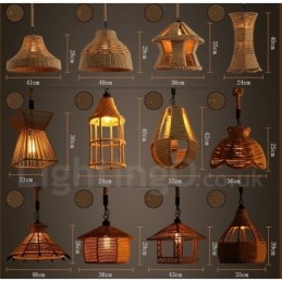 1 Lys Rustik Lodge Pendel Lampe Cafe Hamp Rope Pendel