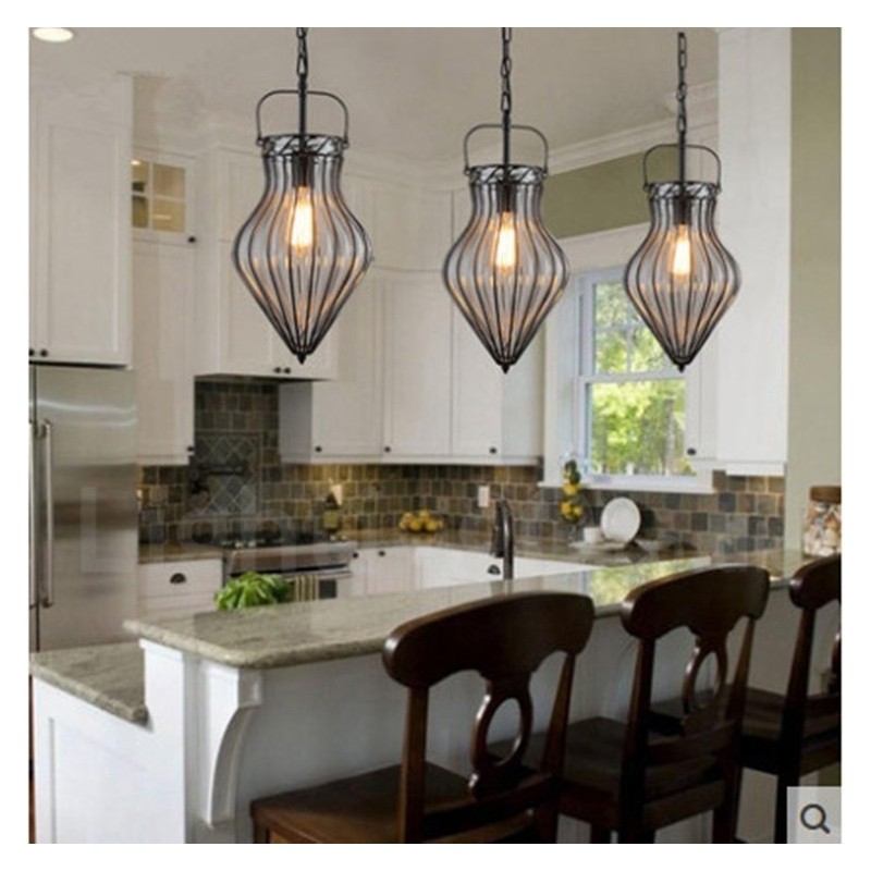 1 Light Vintage Cafe Glas Pendel Light Loft Pendel Lampe