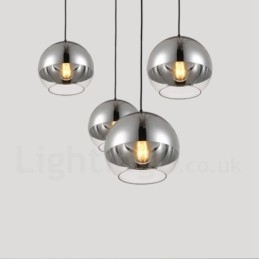 1 lys Moderne Moderne Plating Cafe Glas Pendel Light