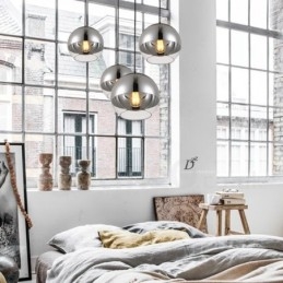 1 lys Moderne Moderne Plating Cafe Glas Pendel Light