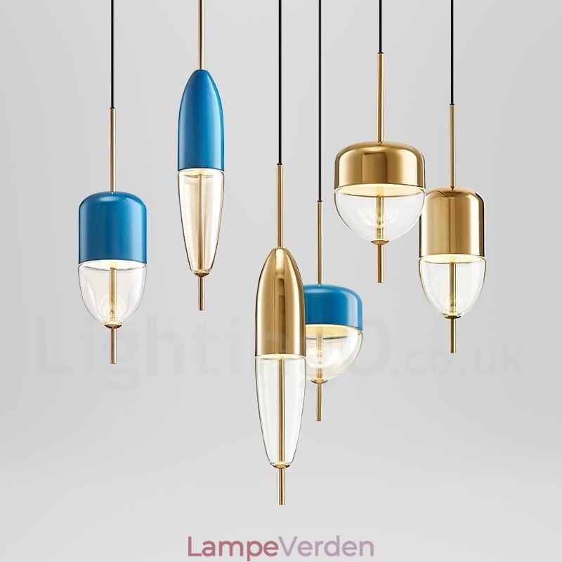 1 lys moderne moderne glas pendel