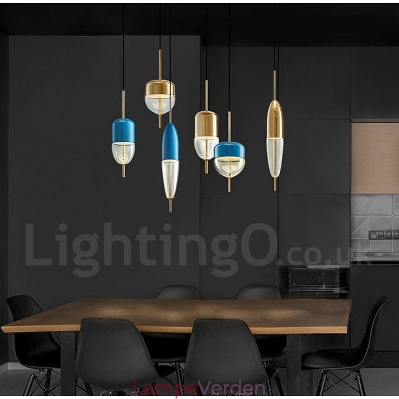 1 lys moderne moderne glas pendel