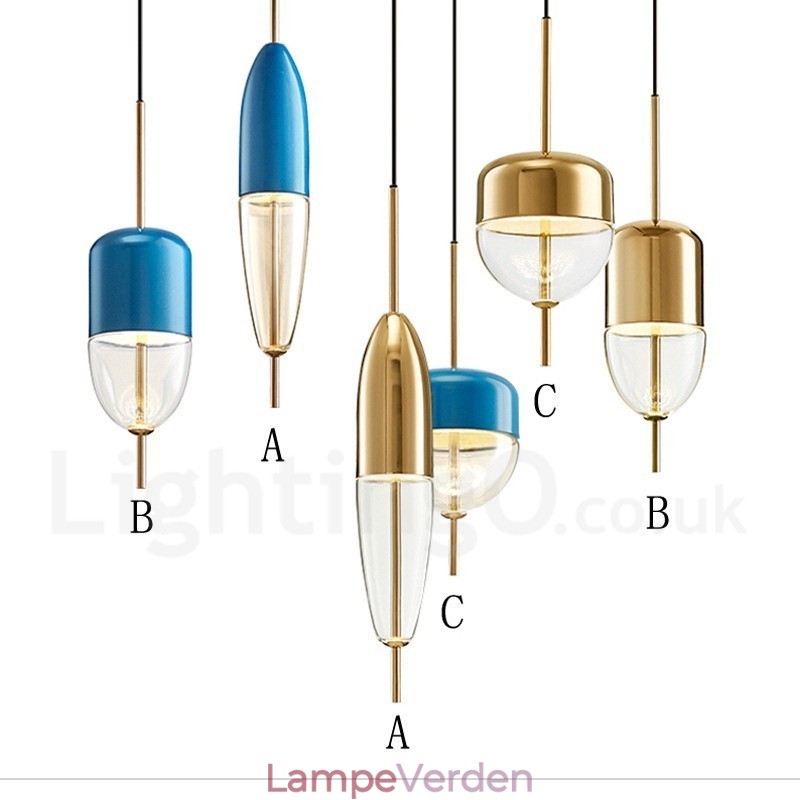 1 lys moderne moderne glas pendel