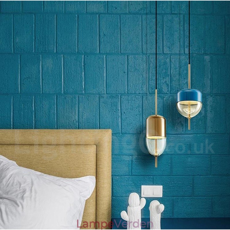 1 lys moderne moderne glas pendel