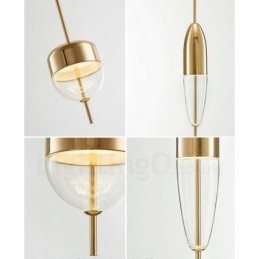 1 lys moderne moderne glas pendel