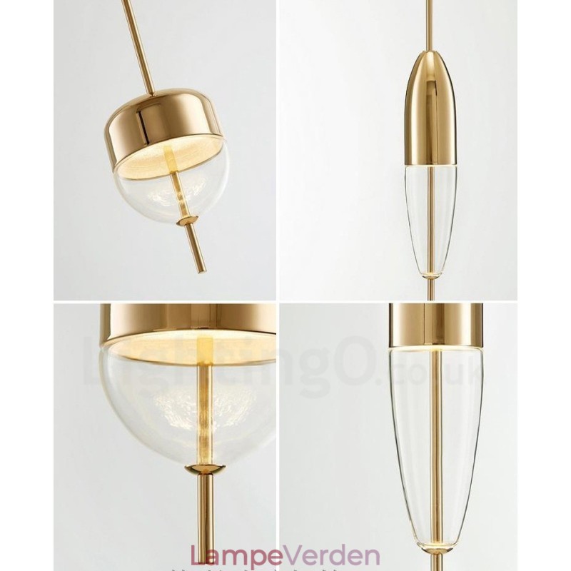 1 lys moderne moderne glas pendel
