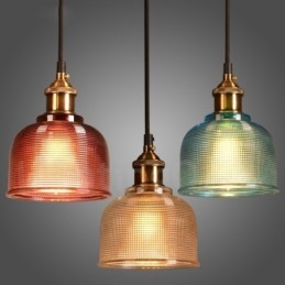 1 lys Moderne Moderne Cafe Multi Colors Glas Pendel Light