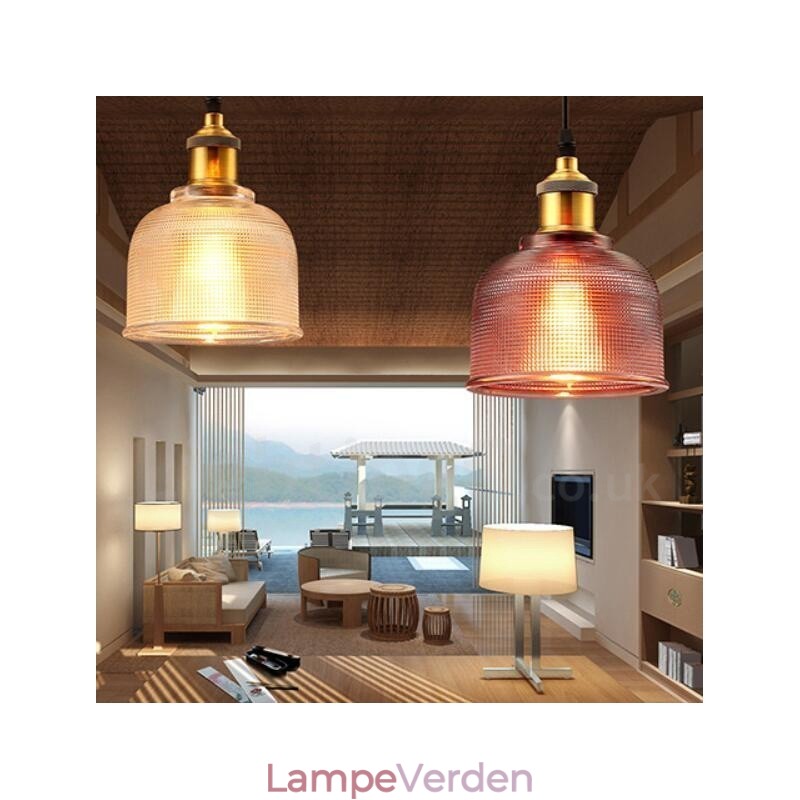 1 lys Moderne Moderne Cafe Multi Colors Glas Pendel Light