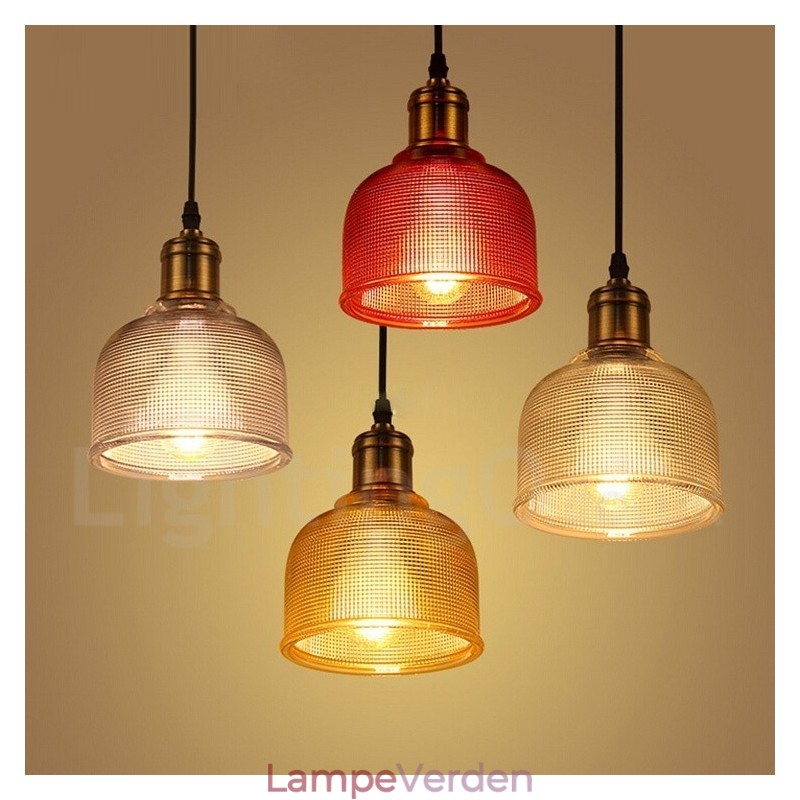 1 lys Moderne Moderne Cafe Multi Colors Glas Pendel Light