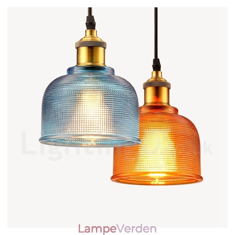 1 lys Moderne Moderne Cafe Multi Colors Glas Pendel Light