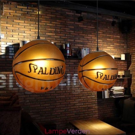 1 lys vintage moderne moderne basketball glas skygge pendel lys