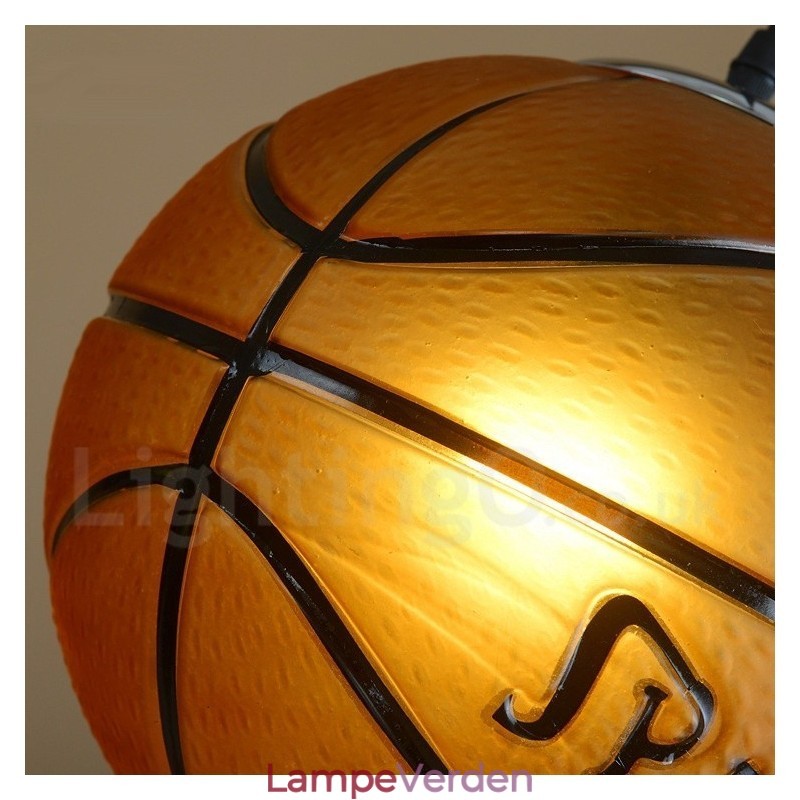 1 lys vintage moderne moderne basketball glas skygge pendel lys
