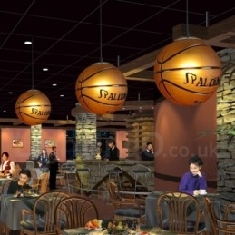 1 lys vintage moderne moderne basketball glas skygge pendel lys