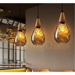 1 Lys Nordisk Stil Moderne Moderne Pendel i glas