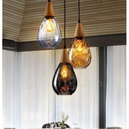 1 Lys Nordisk Stil Moderne Moderne Pendel i glas